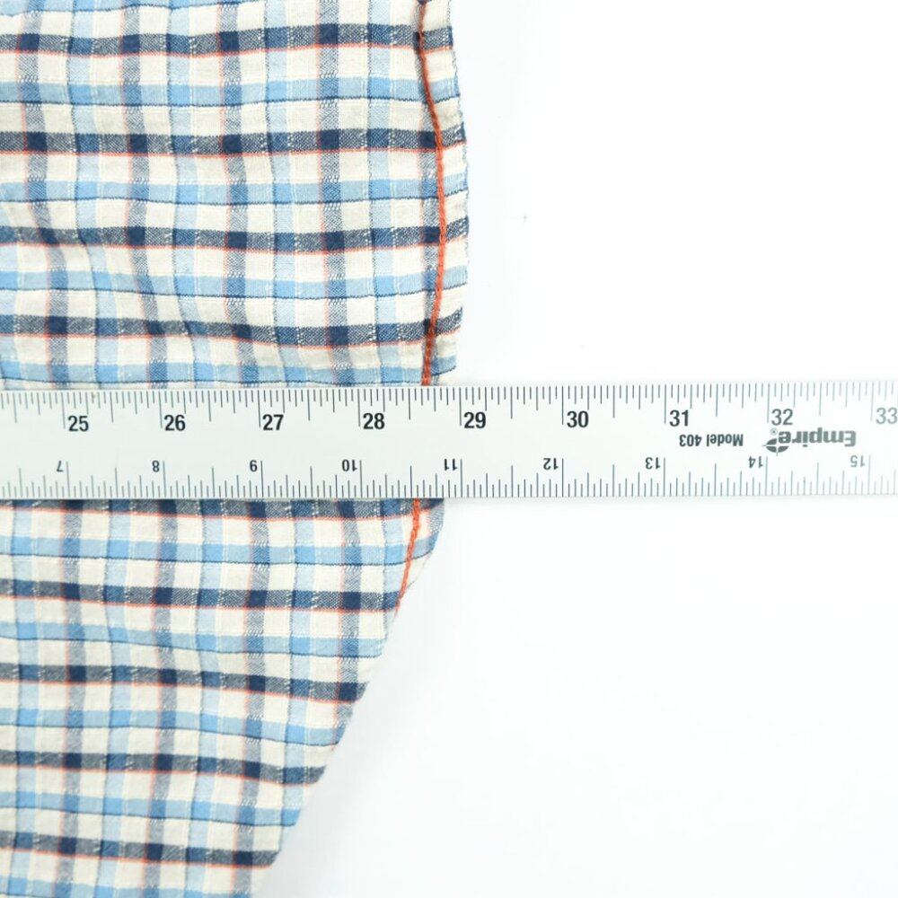 Carbon 2 Cobalt Mens Textured Plaid Button front Long Sleeve Shirt Size Small - Picture 6 of 6